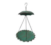 LOVIVER Bird Feeder Bird Bath Food Dispenser with Metal Hook Hummingbirds Feeder Feeding Dish Tray for Parrot Outside Garden