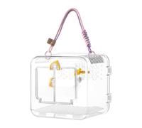 LOVIVER Bird Travel Carrier Clear Breathable Hamster Carrier Portable Parrot Cage for Cockatiels Budgies Canary Parrotlets Parakeets