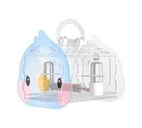 LOVIVER Birdcage Carrying Birdcage with Handle Breathable Visible Window Lightweight Bird Carrier Acrylic Bird Cage for Canary Peony, blue