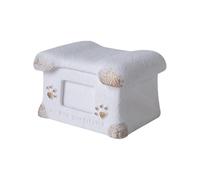 LOVIVER Bone Shaped Pet Urn Ash Urns for Pets Keepsake Case Memory Burial Comforting Resting Place Commemorate Display Keepsake, White