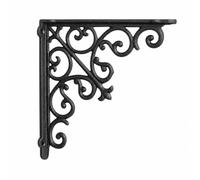 LOVIVER Bracket Cast Iron Shelf Bracket L Shaped Wall Support Heavy Duty Decorative Scroll Hardware Suitable for Living Room Kitchen entryway Gift Giving , Large , Style to 2