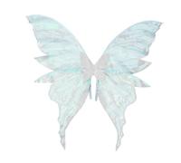 LOVIVER Butterfly Wings Princess Wing Fairy Wing for Adults Halloween Stage Performance Festival, Angel Wings Princess Fancy Dress Up Costumes for Halloween Birthday Chrismas Party Cosplay, Silver