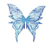 LOVIVER Butterfly Wings Princess Wing Fairy Wing for Adults Halloween Stage Performance Festival, Angel Wings Princess Fancy Dress Up Costumes for Halloween Birthday Chrismas Party Cosplay, Blue