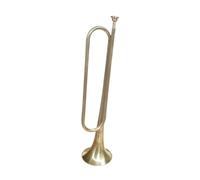 LOVIVER C Flat Bugle Brass Bugle Scout Bugle Classic Cavalry Trumpet Blowing Bugle for Orchestra Stage Performance Band Children Kids