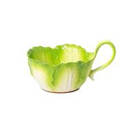 LOVIVER Cabbage Ceramic Bowl Serving Bowls Dinnerware Decorative Dessert Plate Noodle for Christmas Entryway Home Decor Dessert Party
