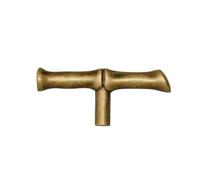 LOVIVER Cabinet Door Handle Drawer Pull Knob Hardware Bamboo Theme Solid Brass Piece Comfortable Grip Vintage Carved Finish Suitable for Cupboard Doors, Array, Color to 12, Single Hole
