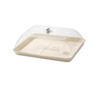 LOVIVER Cake Stand Serving Tray with Lid Easy to Clean Portable Display Dessert Stand Serving Dish for Restaurant Cupcake, Clear