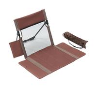 LOVIVER Camping Folding Floor Chair Camp Chair Portable with Backrest Foldable Seat Floor Seat for Beach Road Trips Stadium Lawn Yard, Brown
