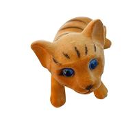 LOVIVER Car Dashboard Decoration Nodding Cat Ornament Interior Accessories Cute Decorative Crafts Gift Move Head Kitty for Desk Shelf Truck Vehicle, Yellow