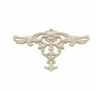 LOVIVER Carved Wall Applique Onlay Decor Ornate Floral Scroll Panel Solid Horizontal Centerpiece Insert Rubber Wood Suitable for Home Decoration Furniture