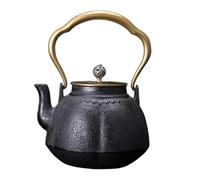 LOVIVER Cast Iron Tea Kettle Iron Teapot Brass Handle Traditional Chinese Home Iron Kettle Cast Iron Teapot for Picnic Tea Room