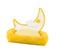 LOVIVER Cat Bed Cat Sofa Bed Kitty Couch Bed Comfortable Removable Lovely Dog Bed Cats Sleeping Bed for Kitten Cats Small Dogs Puppy, Yellow, L