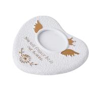 LOVIVER Cat Dog Memorial Stone Gravestone Cement Grave Marker 13.5x15.2x1.5cm for Backyard Weather Resistant Accessory Cemetery Sign, White