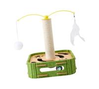 LOVIVER Cat Scratch Post Claw Scratcher Funny Interactive with Ball Scratching Board for Entertainment Activity Center Indoor Kittens, Square