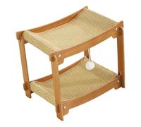 LOVIVER Cat Scratcher Bed Sleeping Bed Double Tier Practical Grinding Claw Prevents Furniture Damage Cat Scratch Toy Scratching Board, Style A