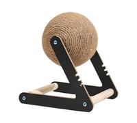 LOVIVER Cat Scratcher Toy Protect Furniture Decor Portable Lightweight Multifunctional Scratching Ball Exercise Wheel for Kitten Home, Black and S