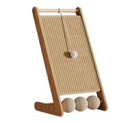 LOVIVER Cat Scratching Vertical Cat Scratch Pad Interactive Toy Grinding Claw Prevents Furniture Damage L Shaped Cat Scratching Board, with ball, Jute pad