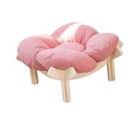 LOVIVER Cat Sleeping Bed Accessories Breathable Wood Frame Ornament Portable Sturdy Equipment for Puppy Rest Summer Indoor Kitten, Pink