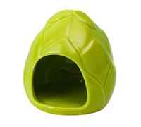 LOVIVER Ceramic Hamster House Small Animal Hideout Unique Habitat Decor Nest Cage Accessories for Chinchilla Rabbits Ferrets Squirrel, 9x8.8x9.3cm