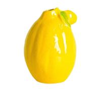 LOVIVER Ceramic Lemon Shaped Flower Vase Desktop Ornament Multifunctional Floral Arrangement Container 9.5x14cm for Living Room Decor