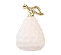 LOVIVER Ceramic Pear Statue, Handcrafted White Fruit Sculpture Home Accent Sculpture Modern Art Decor, Elegant Figurine for Living Room, Office, Bookshelf Meaningful Interior Design Gift Idea, White