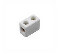 LOVIVER Ceramic Terminal Copper Wire Block Heat Resistant Thickened Brass Easy Installation Suitable for Power Networks Boilers Linkages Household Use, 1 in 1 out 10A, 1.9x1x1.4cm