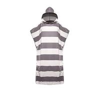 LOVIVER Changing Robe, Oversized Microfibre Towel Poncho, Changing Towel and Surf Poncho for Beach and Swimming, Hooded Towel for unisex adult, Gray