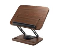 LOVIVER Children Ergonomic Book Holder Desktop Book Stand Document Rest Textbook Support Steel Stable Weighted Base Suitable for, Rotating Wooden Base Reading Stand