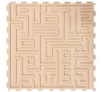 LOVIVER Children Foot Massage Pad Sensory Mat Tiles Floor Pad Interlocking Tiles Silicone Material for Unshod Steps and Motor Skills Practice Suitable for, Maze Light Pink