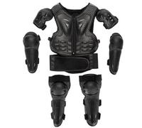 LOVIVER Children Outdoor Chest Protector Arm Guards Knee Guards With Hard Shell Pads Soft Backing Ventilated Sides Secure Fit Straps suitable for outdoor riding bike skills class youth activities