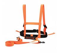 LOVIVER Children Training Harness Ski Snowboard Leash Back Handle Shoulder Straps Nylon Construction For Beginners Learning Control Suitable for parents coaching slope practice ski school, Orange