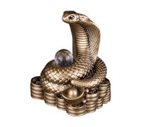 LOVIVER Chinese New Year Snake Statue Feng Shui Figurine Friend Gift Collectibles 2025 Snake Year Ornament for Office Fireplace Shelf, Brown, 5.5cmx4cmx7cm