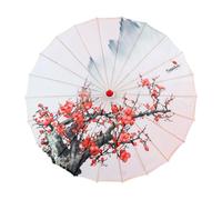 LOVIVER Chinese Oiled Paper Umbrella Antique Classical Dance Umbrella for Party, Costume, Style D