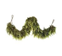 LOVIVER Christmas Cedar Garland Vine Realistic Real Touch Green Garland Greenery Plant for Window Stairs Railing Fireplace Decor
