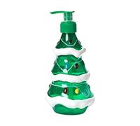 LOVIVER Christmas Hand Soap Dispenser Christmas Decor Novelty Cartoon Sturdy Liquid Container Shampoo Dispenser for Sinks Countertops, Christmas tree