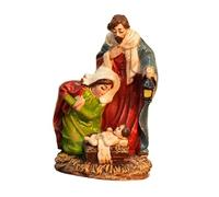 LOVIVER Christmas Nativity Scene Figurine Xmas Statue Decor Crafts Stable Handmade Collectable Gift Figure for Farmhouse Housewarming, Style B