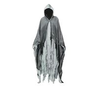 LOVIVER Cloak with Hood Accessories Horror Witch Cape for Unisex Adult Man Women, Gray