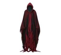 LOVIVER Cloak with Hood Accessories Horror Witch Cape for Unisex Adult Man Women, Red