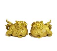 LOVIVER Copper Decorative Statue Brass Mythical, 28 Large Wealth Pixiu A Type 1 Pair - L28cm W18cm H19cm, 8kg