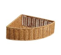 LOVIVER Corner Basket Bin, Multifunctional Imitation Rattan Triangle Organizer for Farmhouse Side Tables, Home Decor, Kitchen Counter, Bathroom Shelf Side Table, Desk, Vanity, Waste or Sundries Holder