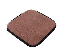 LOVIVER Cotton Brown Kitchen Cushion Dining Pads With Gripper Backing, Square 35cm
