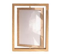 LOVIVER Creative Photo Frame Rotating Picture Frame Birthday Gift Crafts Modern Art Photo Display Double Sided for Bookshelf Bedside, Inner 7.99x9.96 in