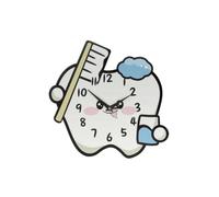 LOVIVER Dental Wall Clock Tooth Cartoon Design Analog Wall Clock Clear Hour And Minute Hands suitable for pediatric practice, Tooth 2, 30cm