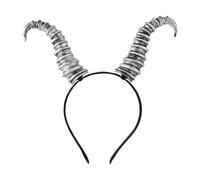 LOVIVER Devil s Headband Hairband for Show Party Role Playing Stage, Silver Horns