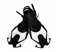 LOVIVER Diving Fins Swim Fins Snorkeling Fins Flippers With Efficient Thrust Design Adjustable Heel And Soft Pocket For Ease Suitable for practice sets , White , S/M