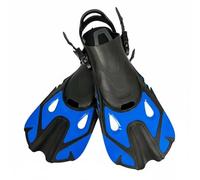 LOVIVER Diving Fins Swim Fins Snorkeling Fins Flippers With Efficient Thrust Design Adjustable Heel And Soft Pocket For Ease Suitable for practice sets , Blue , L/Xl