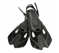 LOVIVER Diving Fins Swim Fins Snorkeling Fins Flippers With Efficient Thrust Design Adjustable Heel And Soft Pocket For Ease Suitable for practice sets , Black , S/M