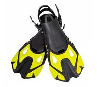 LOVIVER Diving Fins Swim Fins Snorkeling Fins Flippers With Efficient Thrust Design Adjustable Heel And Soft Pocket For Ease Suitable for practice sets , Yellow , S/M