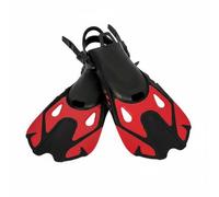 LOVIVER Diving Fins Swim Fins Snorkeling Fins Flippers With Efficient Thrust Design Adjustable Heel And Soft Pocket For Ease Suitable for practice sets , Red , S/M
