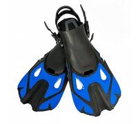 LOVIVER Diving Fins Swim Fins Snorkeling Fins Flippers With Efficient Thrust Design Adjustable Heel And Soft Pocket For Ease Suitable for practice sets , Blue , S/M